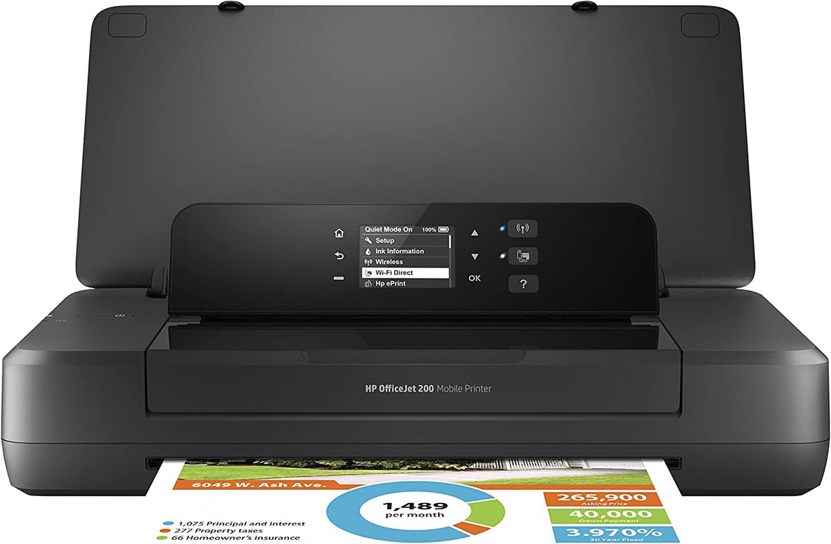 HP Officejet 200 Mobile Wi-Fi - Preto (Artigo Novo de Exposição)