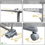Estendal de Roupa Vertical Extensível e Ajustável