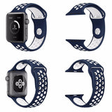 Pulseira Bracelete Desportiva Silicone para Apple Watch 38mm AZUL/BRANCO - Multi4you®