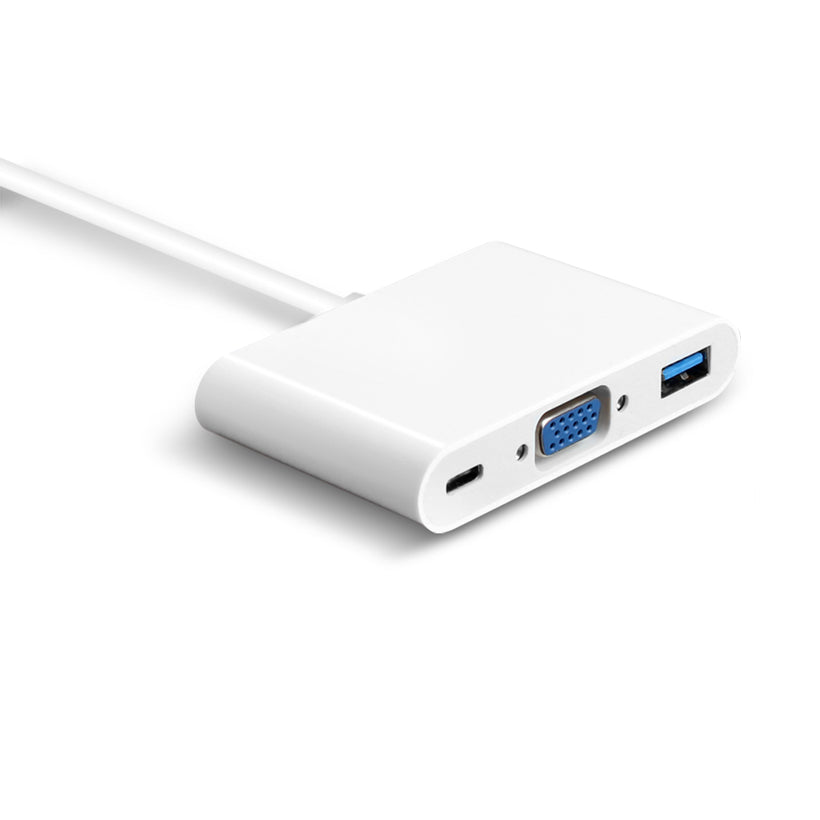 Adaptador USB-C para VGA / USB 3.0 / USB - C Multiportas - Multi4you®