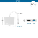 Adaptador Converter USB-C para HDMI + VGA 2k/4k - Multi4you®