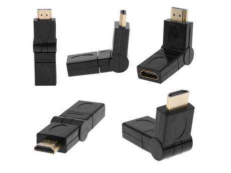 Adaptador HDMI Macho para HDMI Fêmea Articulado 180° - Multi4you®