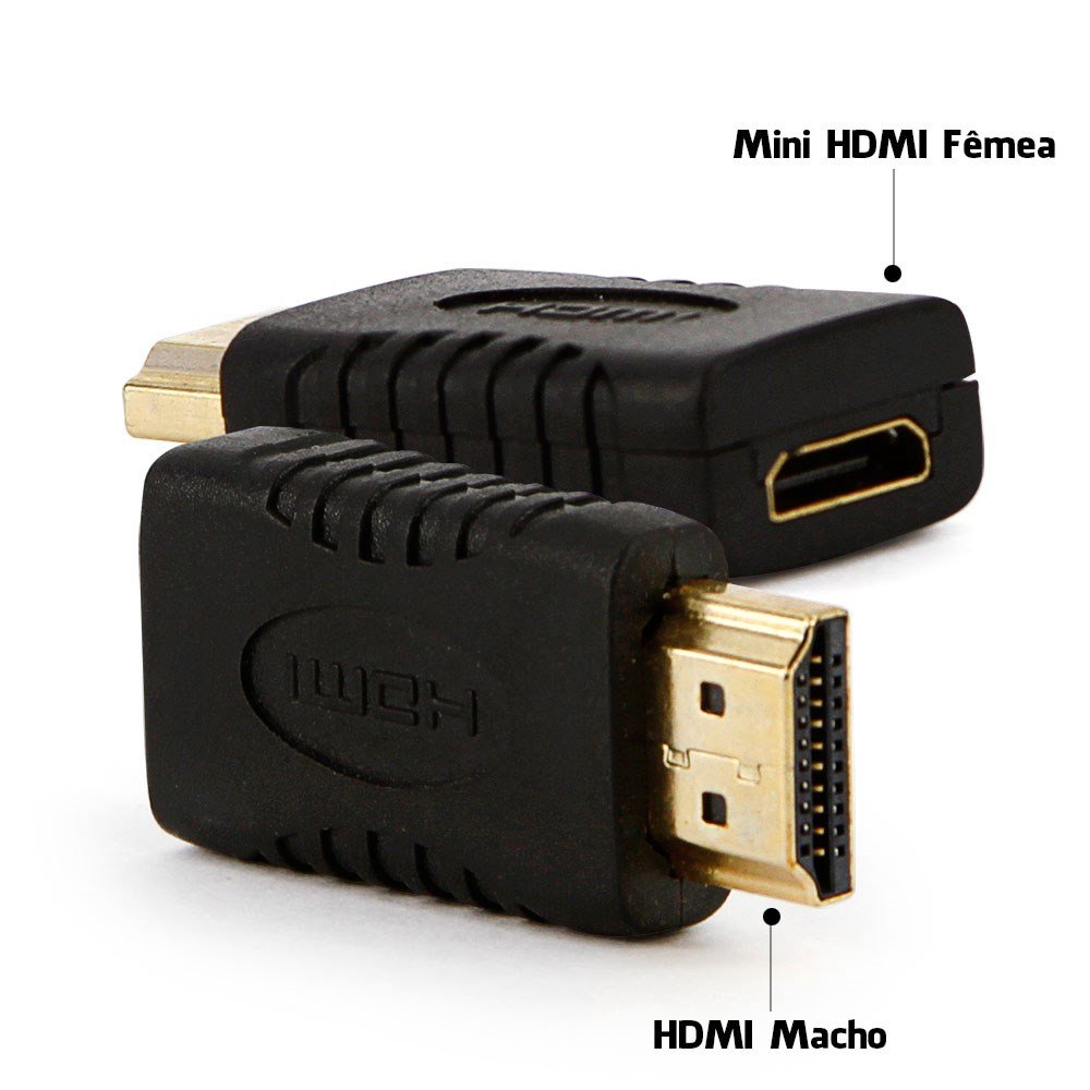 Adaptador HDMI Macho para Mini HDMI Fêmea - Multi4you®