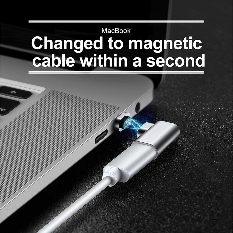 Baseus Adaptador Magnético USB-C 90° para Carregamento Apple MacBook / Samsung / Huawei