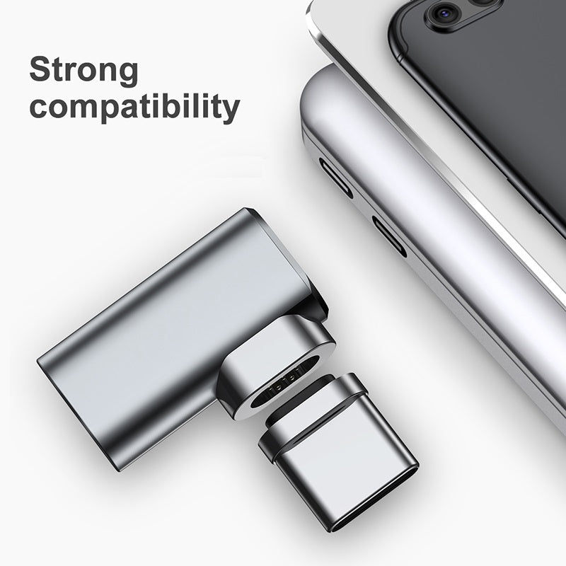 Adaptador Magnético USB-C 90° para Carregamento Apple MacBook / Samsung / Huawei - Multi4you®