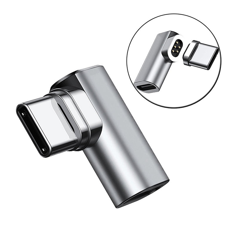Adaptador Magnético USB-C 90° para Carregamento Apple MacBook / Samsung / Huawei - Multi4you®