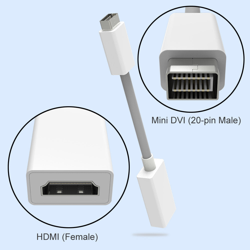 Adaptador Conversor Mini DVI para HDMI Fêmea - Multi4you®