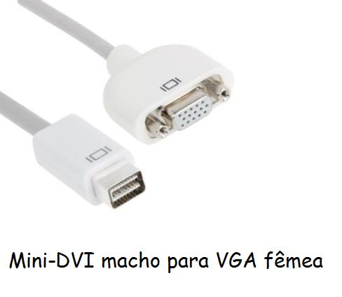 Adaptador Mini DVI macho para VGA Fêmea - Multi4you®