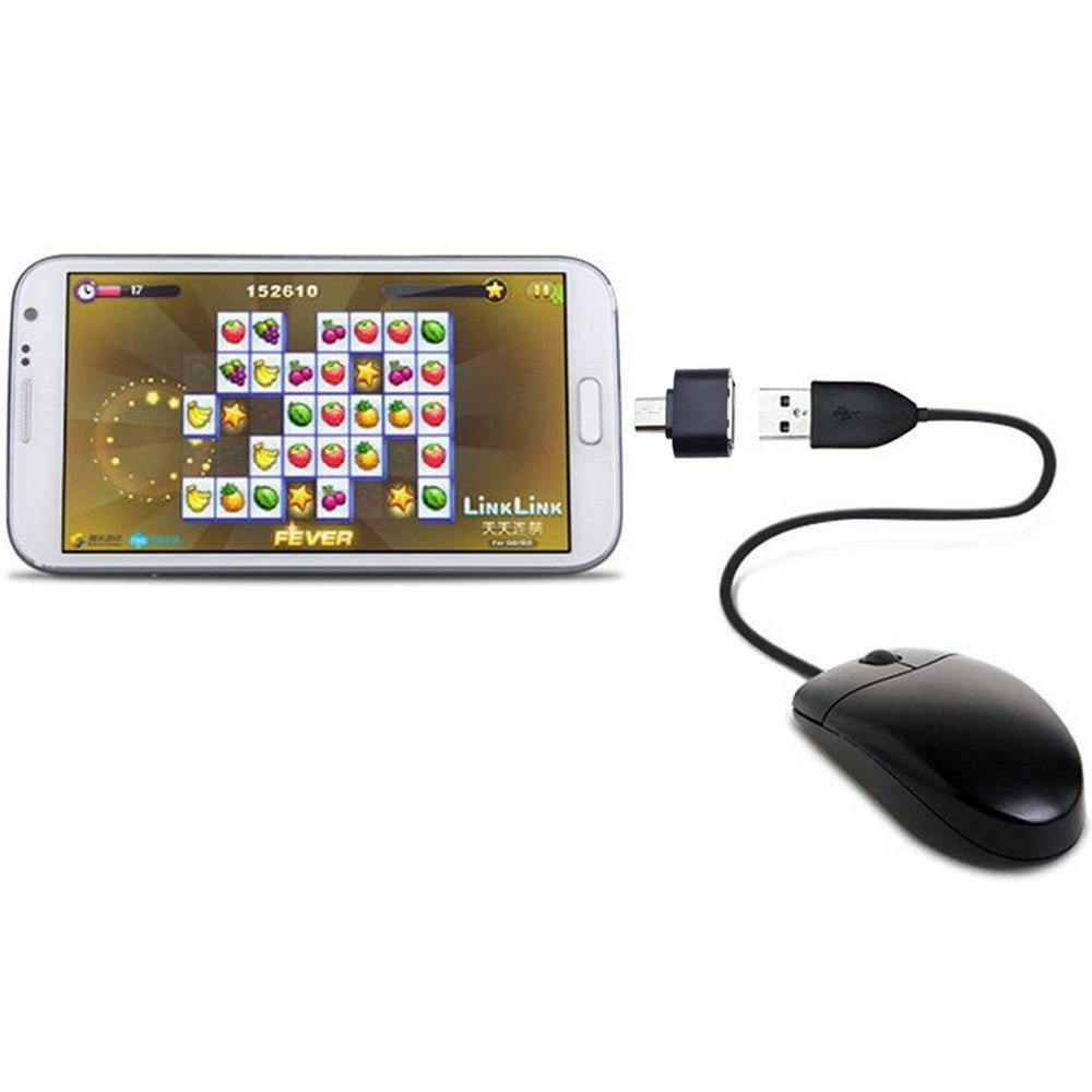 Adaptador OTG Micro USB para USB (Preto) - Multi4you®