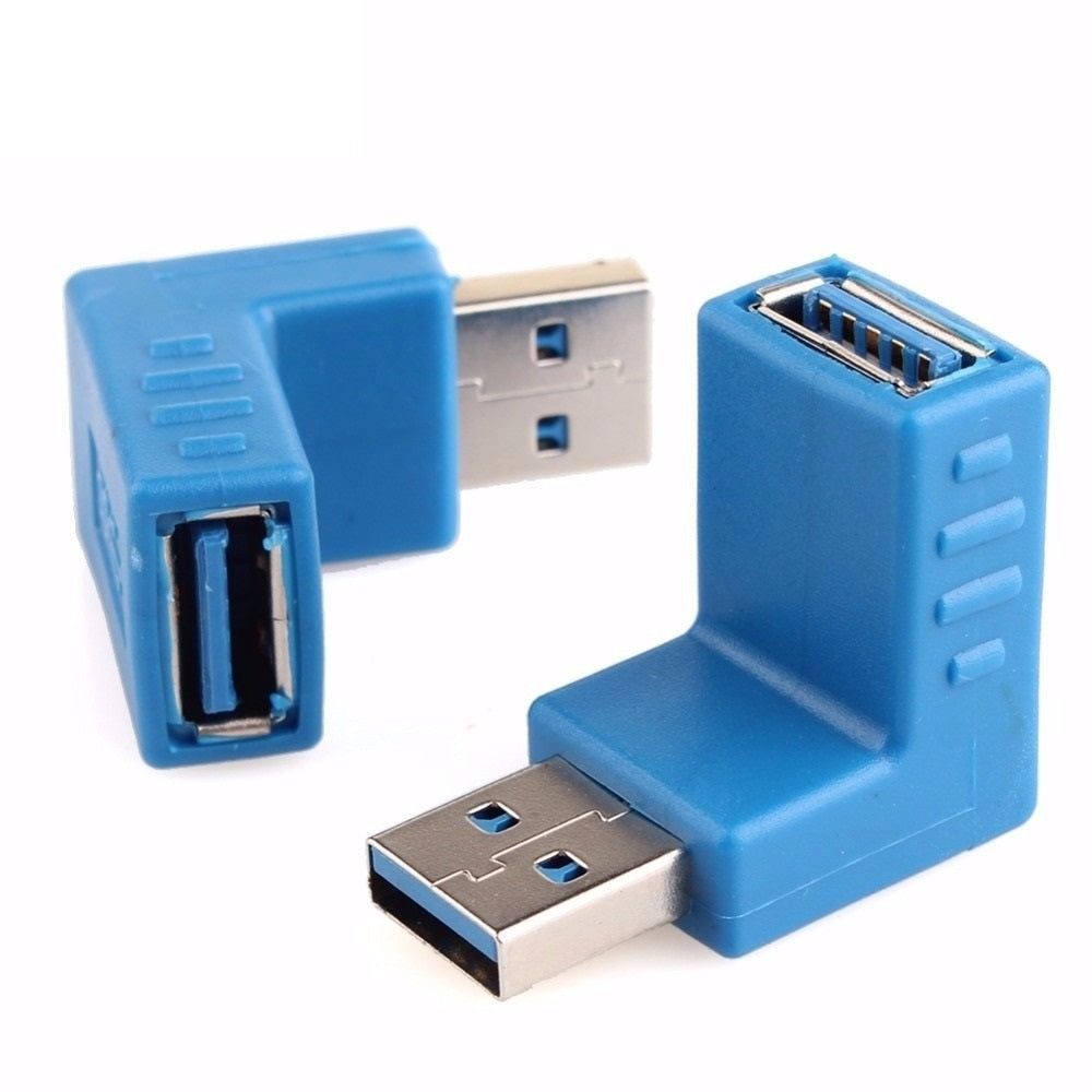 Adaptador USB 3.0 Macho 90° para USB 3.0 Fêmea - Multi4you®