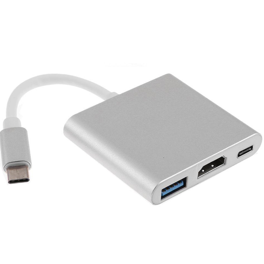 Adaptador USB-C para HDMI - USB 3.0 - USB-C 3 em 1 - Multi4you®