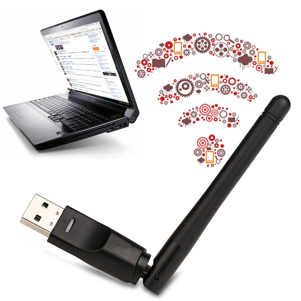 Adaptador USB Rede Wireless para Portátil / PC - Antena - Multi4you®