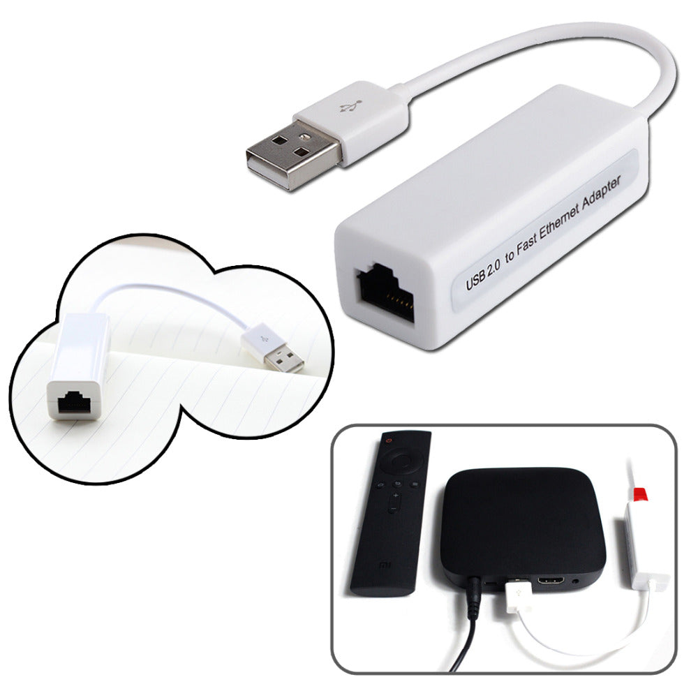 Adaptador USB para Ethernet RJ45 10/100 Mbits - Multi4you®