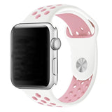 Pulseira Bracelete Desportiva Silicone para Apple Watch 42mm BRANCO/ROSA - Multi4you®