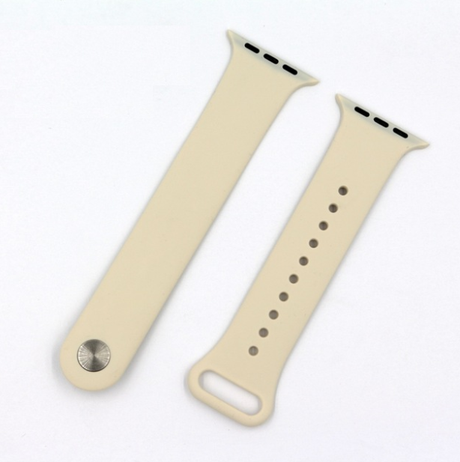 Pulseira Bracelete para Apple Watch 38mm  Silicone CREME - Multi4you®