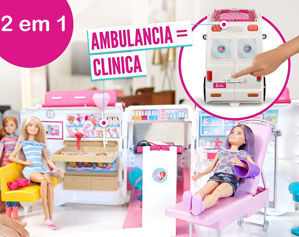 Barbie - Ambulância e Hospital 2 em 1