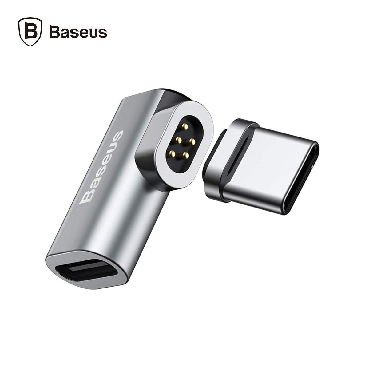Baseus Adaptador Magnético USB-C 90° para Carregamento Apple MacBook / Samsung / Huawei