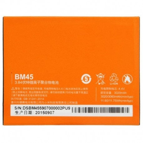 Bateria Compatível para Xiaomi Redmi Note 2 BM45