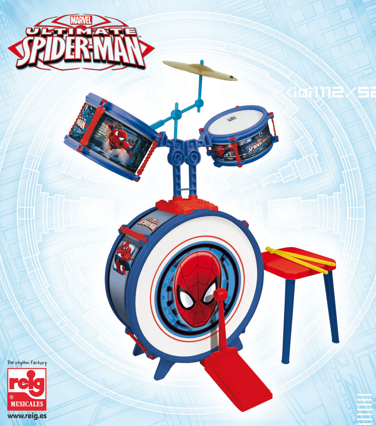 Bateria Musical Spider Man