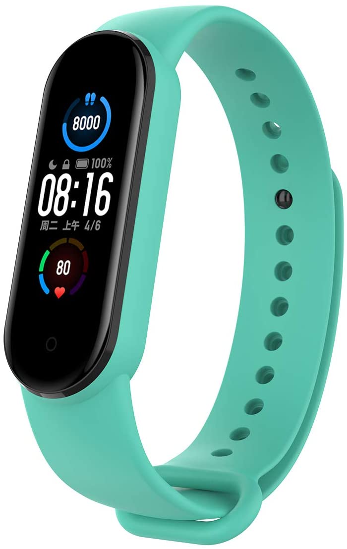 Bracelete para Pulseira Xiaomi Mi Band 5 Azul Turquesa