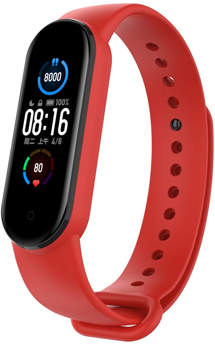 Bracelete para Pulseira Xiaomi Mi Band 5 Vermelho