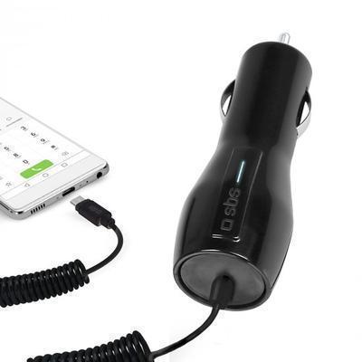 Carregador de Carro Sbs com Conector USB Tipo C Preto