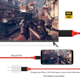 Cabo Adaptador MHL USB-C para HDMI para Smartphones / Tablet (HDTV) (Vermelho) - Multi4you®