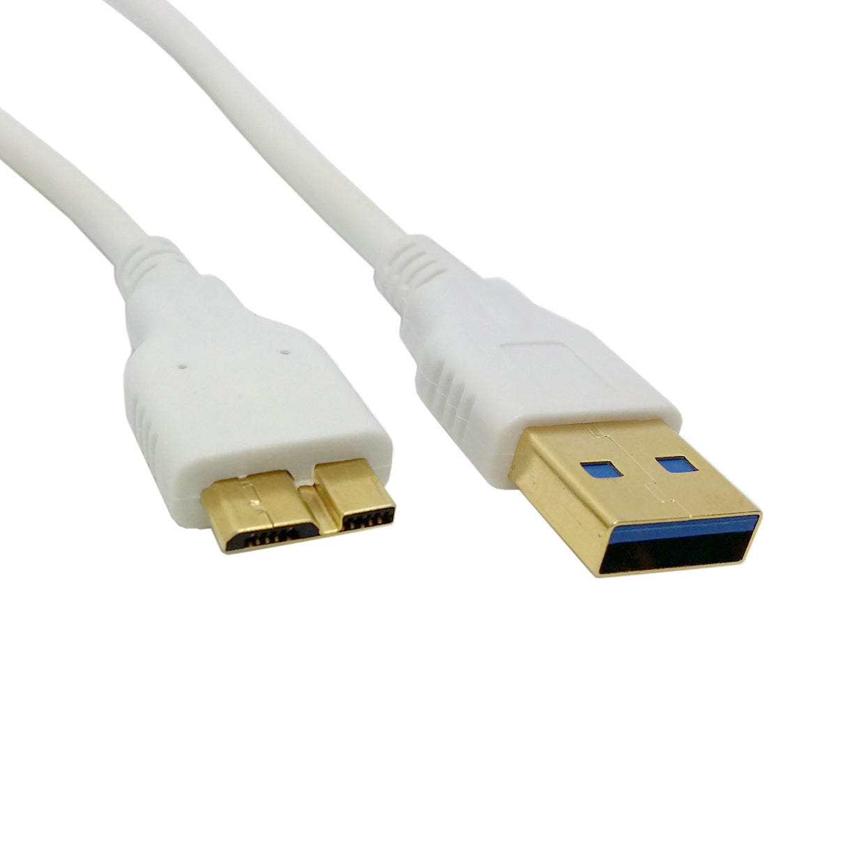 Cabo de Dados Micro USB-B 3.0 / USB (1m) (Branco) - Multi4you®
