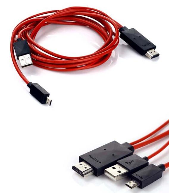 Cabo Adaptador MHL Micro USB para HDMI para Smartphones / Tablet (HDTV)