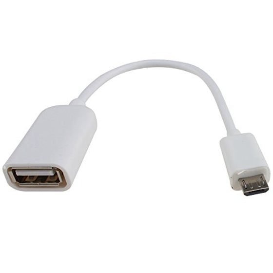 Cabo Micro USB OTG (10cm) (Branco) - Multi4you®