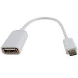 Cabo Micro USB OTG (10cm) (Branco) - Multi4you®