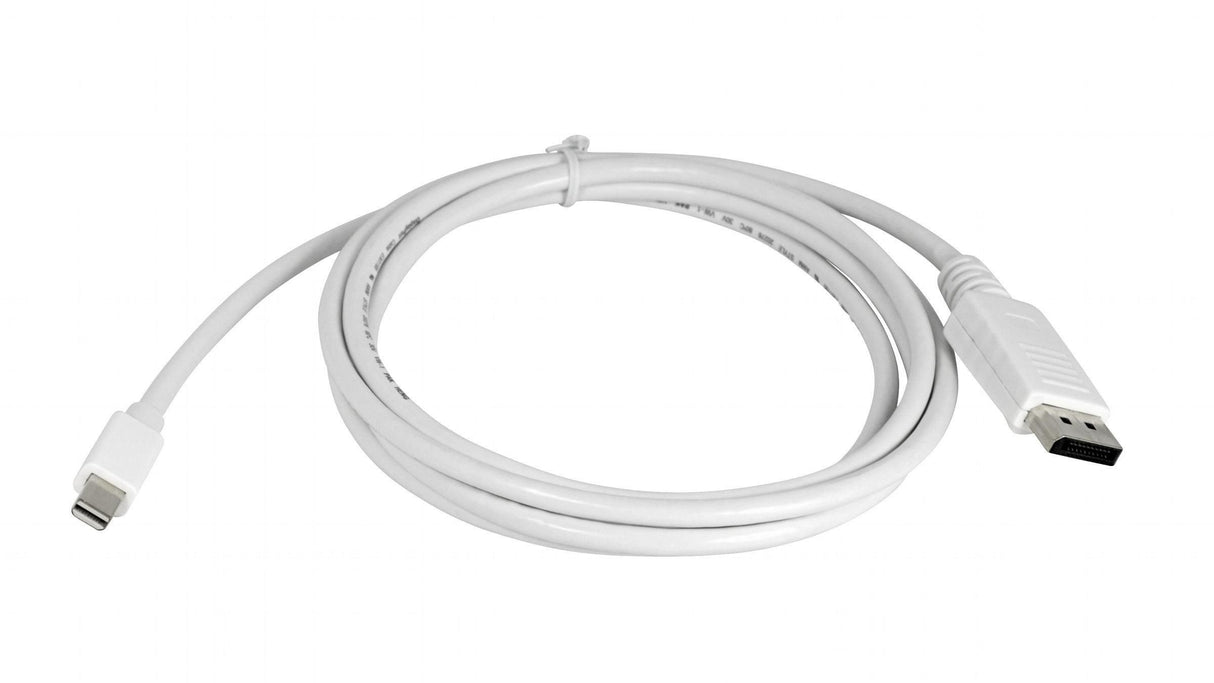 Cabo Mini DisplayPort Macho para DisplayPort Macho (1,8m) (Branco) - Multi4you®