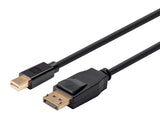 Cabo Mini DisplayPort Macho para DisplayPort Macho (1,5m) (Preto) - Multi4you®