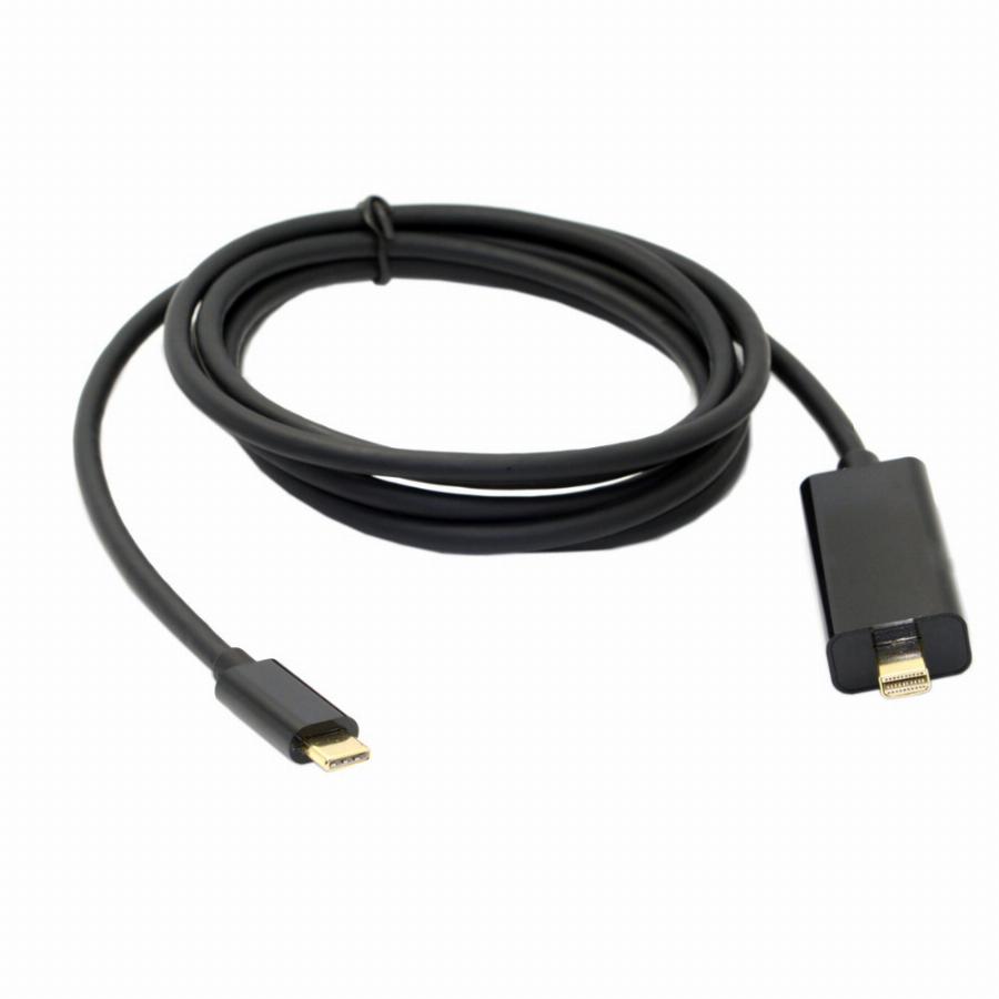 Cabo Mini DisplayPort Macho para USB-C Macho (1,8m) (Preto) - Multi4you®
