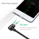Cabo USB-C 90° Magnético para Smartphone Revestido em Nylon (1m) - Multi4you®
