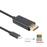 Cabo USB-C para DisplayPort 4K Ultra HD (Preto) (1,8m) - Multi4you®