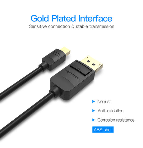Cabo Vention Thunderbolt Mini DisplayPort Macho para DisplayPort Macho (3m)