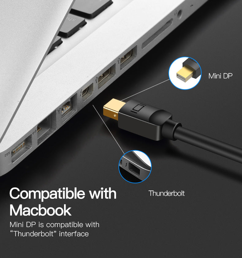 Cabo Vention Thunderbolt Mini DisplayPort Macho para DisplayPort Macho (2m)