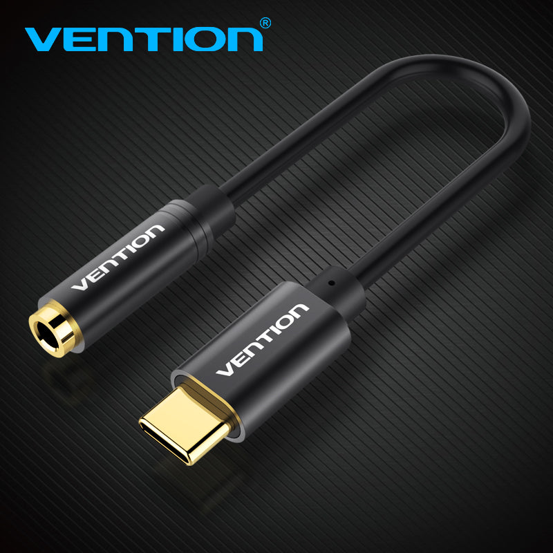 Cabo Vention de Áudio USB-C para Jack 3,5mm Fêmea (10cm)