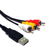 Cabo de Áudio e Vídeo 3 RCA para USB (1,5m) - Multi4you®