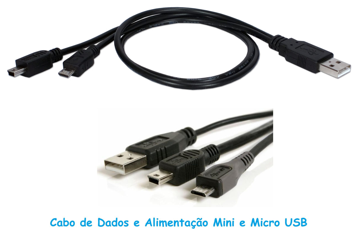 Cabo de Dados Mini e Micro USB para USB 2.0 - Multi4you®