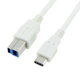 Cabo de Impressora USB 3.0 para USB-C para Apple MacBook (1m) (Branco) - Multi4you®