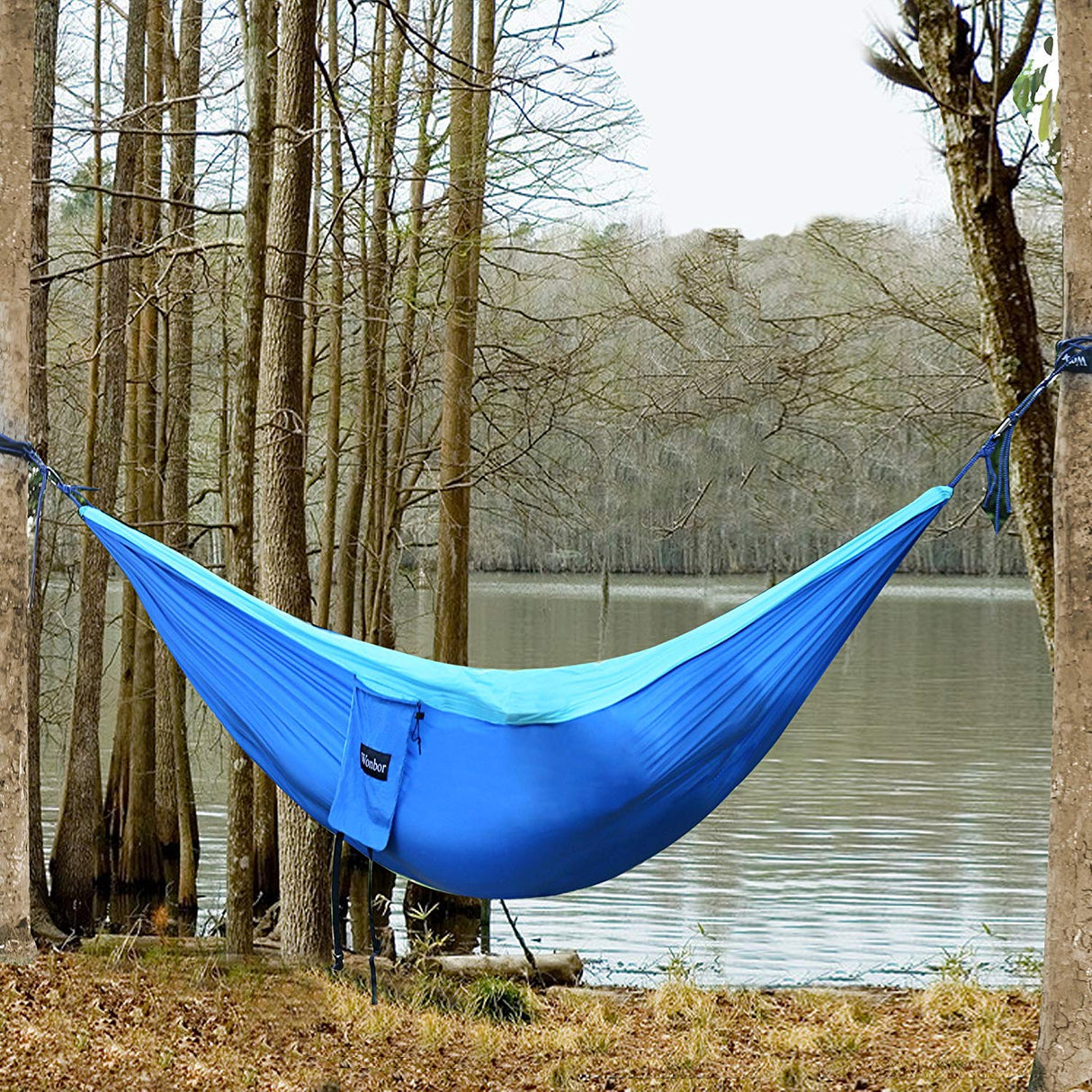 Cama de Rede em Nylon para Camping / Acampamento (Azul) - Multi4you®