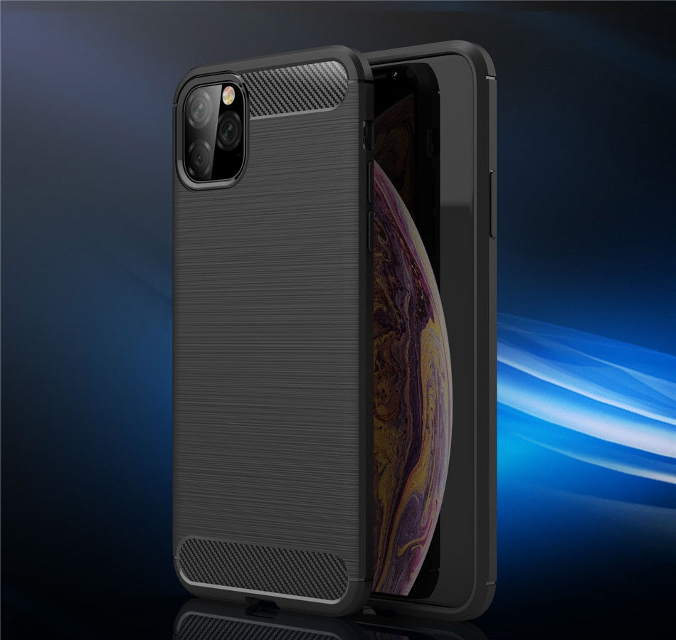 Capa Carbon Gel TPU Carbono Preto para Apple iPhone 11 Pro Max - Multi4you®