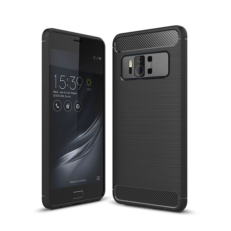 Capa Carbon Gel TPU Carbono Preto para Asus Zenfone AR ZS571KL - Multi4you®