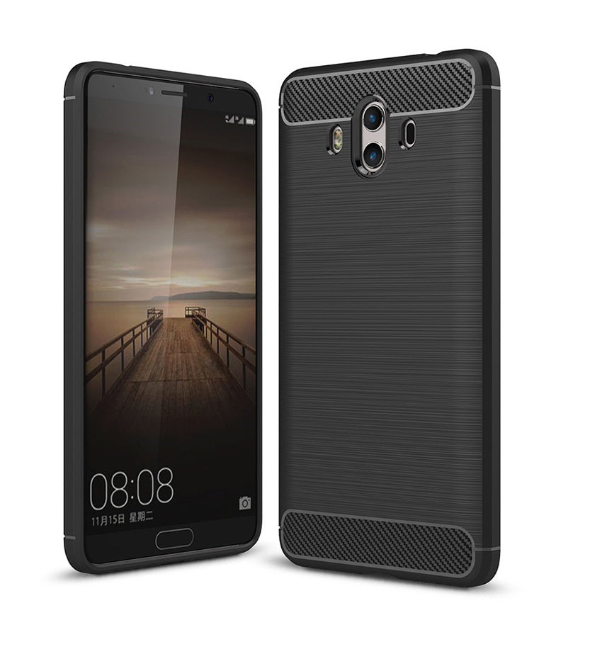 Capa Carbon Gel TPU Carbono Preto para Huawei Mate 10 - Multi4you®