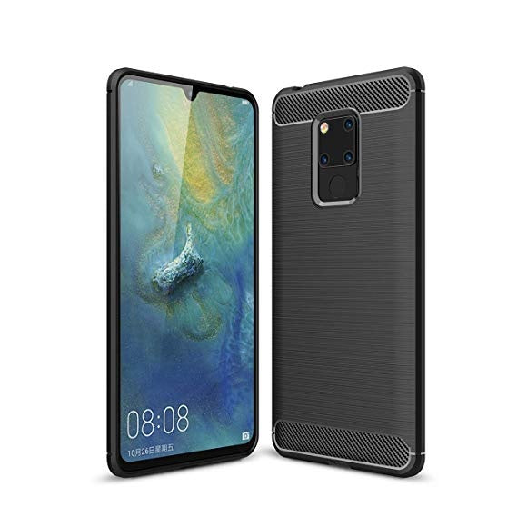 Capa Carbon Gel TPU Carbono Preto para Huawei Mate 20 X - Multi4you®