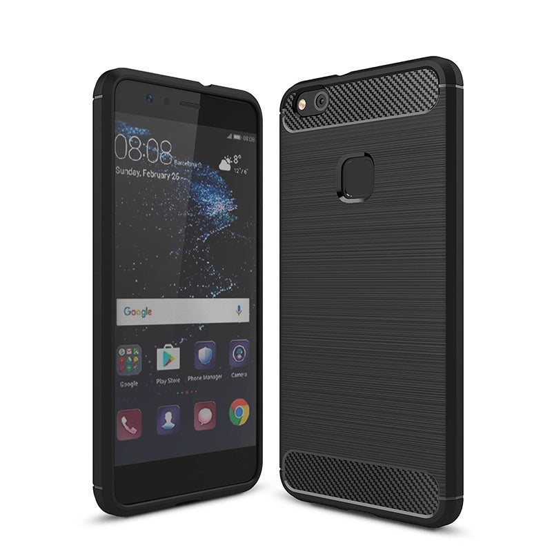 Capa Carbon Gel TPU Carbono Preto para Huawei P10 Lite - Multi4you®