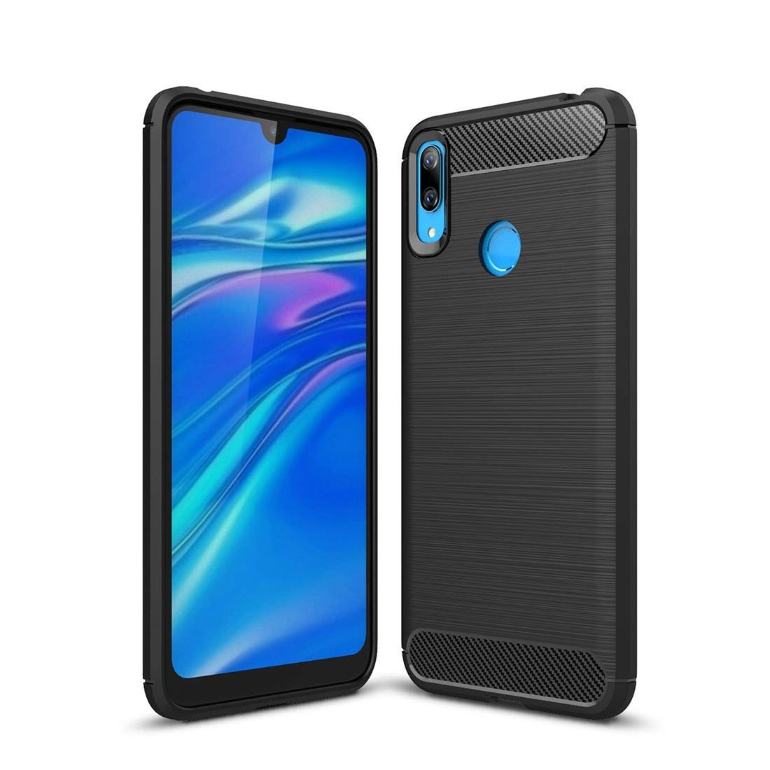 Capa Carbon Gel TPU Carbono Preto para Huawei Y7 2019 / Y7 Prime (2019) - Multi4you®