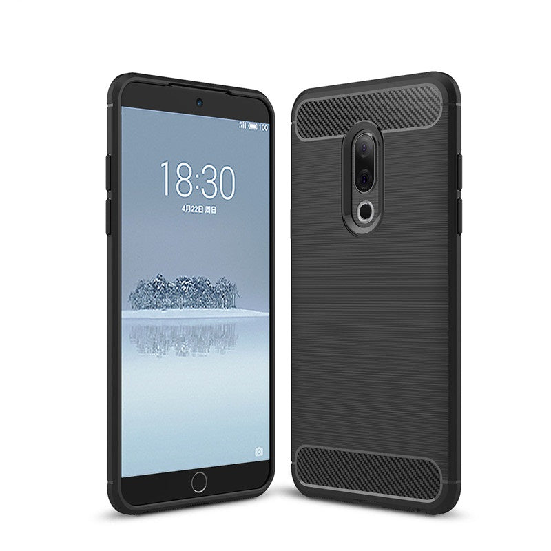 Capa Carbon Gel TPU Carbono Preto para Meizu 15 - Multi4you®